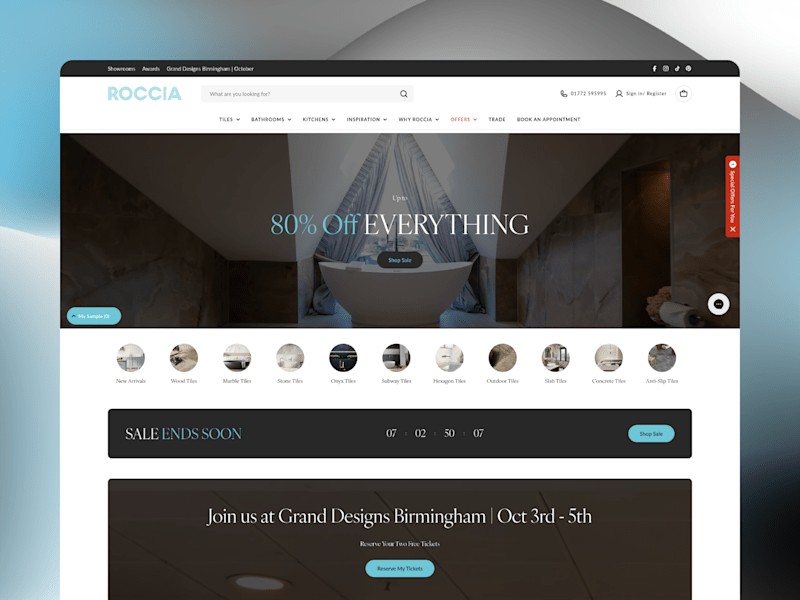 Cover image for Shopify E-commerce Website Design for ROCCIA