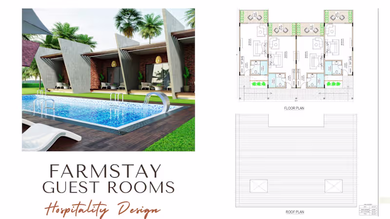 Cover image for Earthy Farmstay rooms with pool