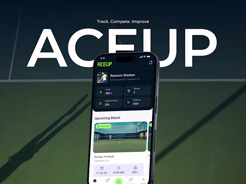 Cover image for Ace Up – Tennis Player App