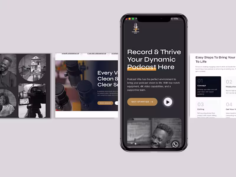 Cover image for Podcast Villa – Web Design