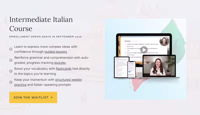 Cover image for Italian Learning Courses