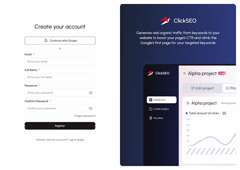 Cover image for  Platform for boosting SEO UX Design | Web Design | SaaS | Figma