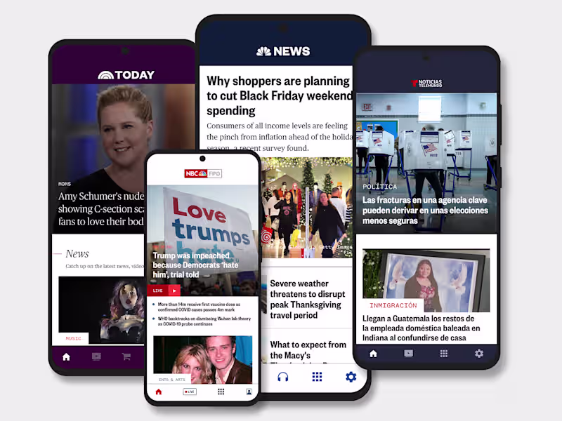 Cover image for NBC News Mobile App Redesign