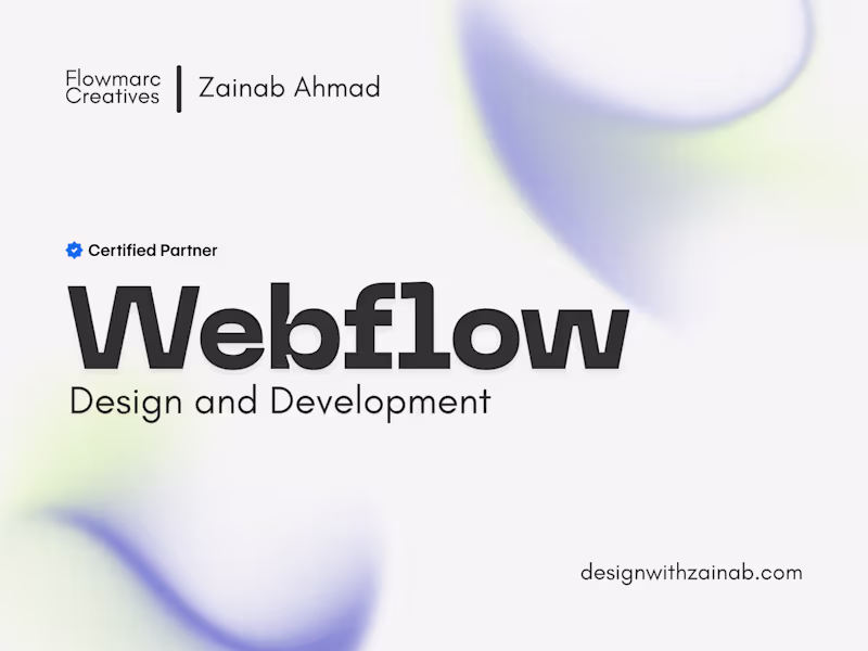 Cover image for Webflow design and Development