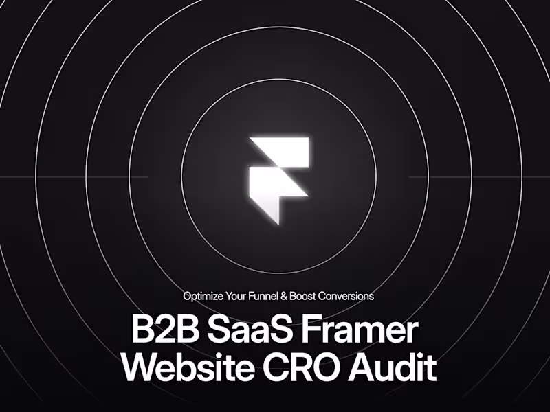 Cover image for B2B SaaS Framer Website CRO Audit