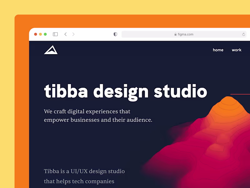 Cover image for Tibba: a design studio website 