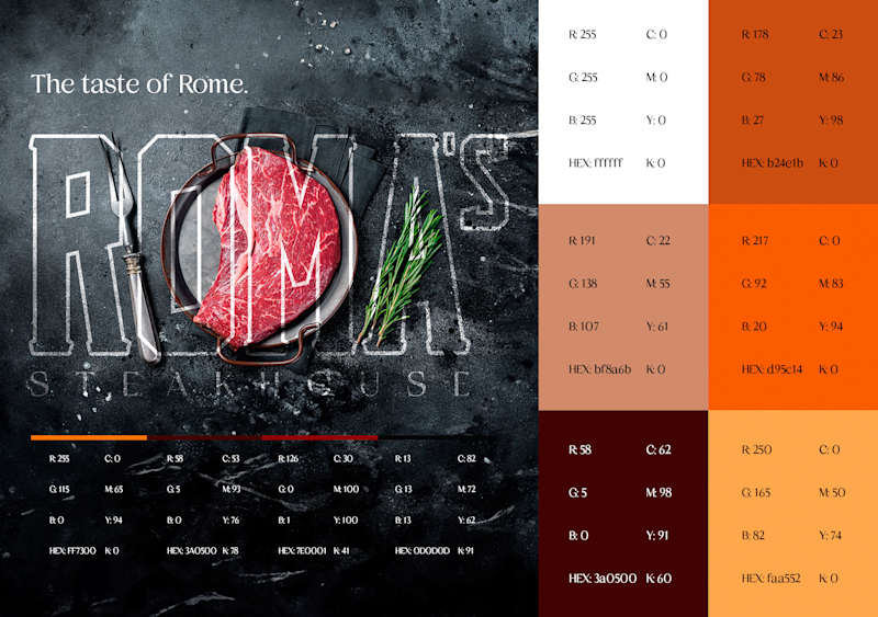 Cover image for ROMA'S Steakhouse - BRANDING IDENTITY on Behance