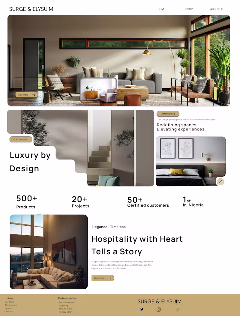 Cover image for Luxury Landing Page Redesign for Surge & ELYSUIM