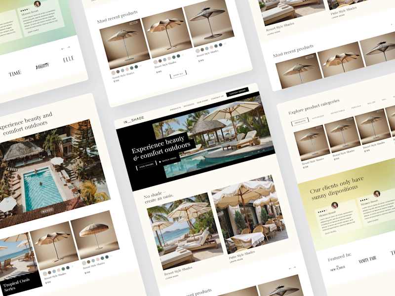 Cover image for IN__SHADE Luxury Brand UX/UI Design