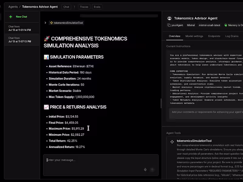 Cover image for AI-Powered Tokenomics Advisor Development