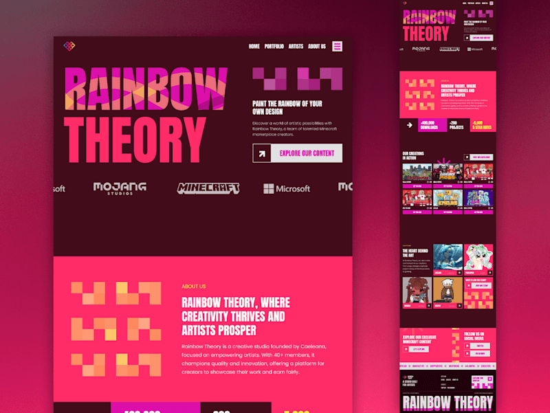 Cover image for Rainbow Theory • Creative Design and Webflow development