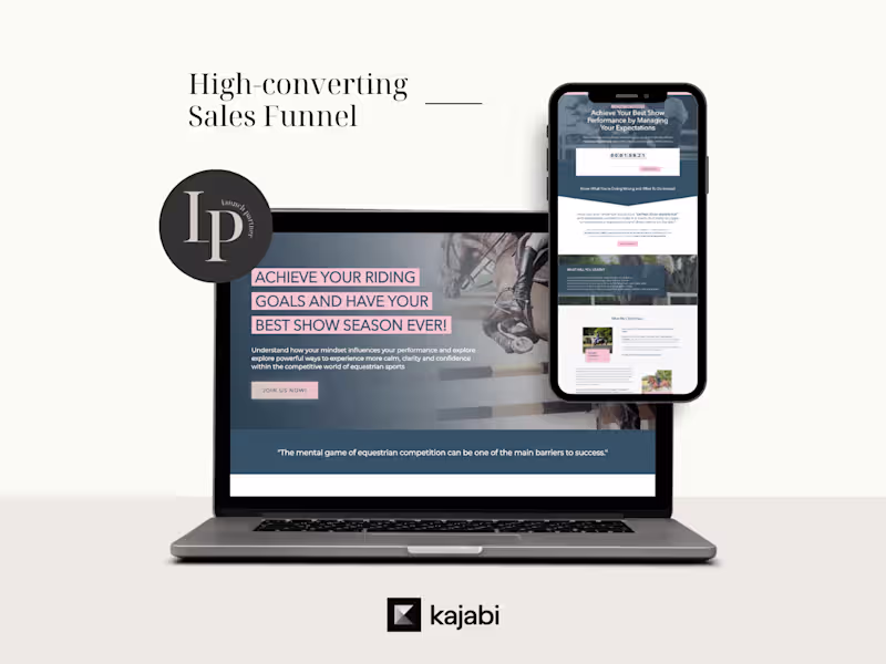 Cover image for Sales and Webinar Funnel Development for Equestrian Coach