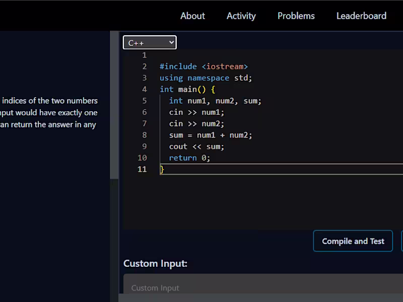 Cover image for Coding Problems Platform