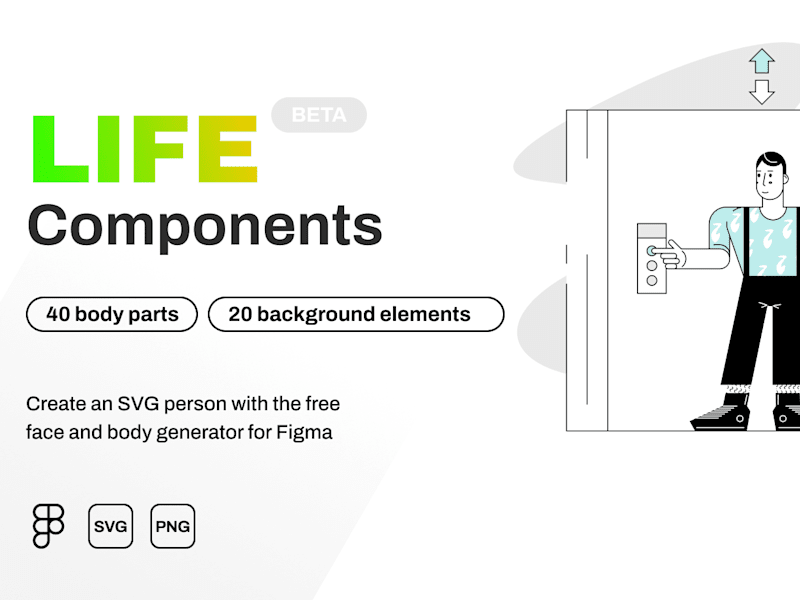 Cover image for LIFE Components - Vector Character System in Figma