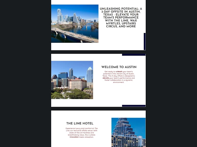 Cover image for Presentation for Austin Off-site 