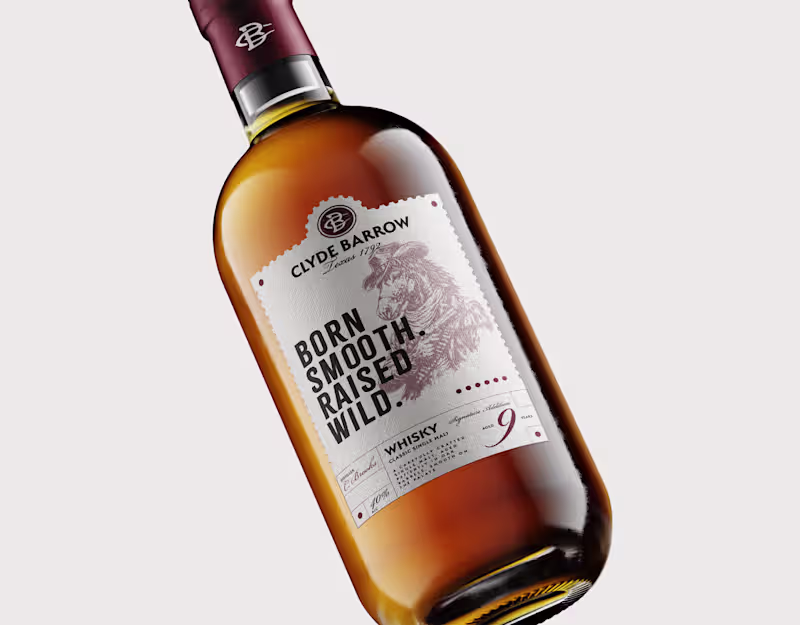 Cover image for Clyde Barrow — Premium Whisky Brand Identity