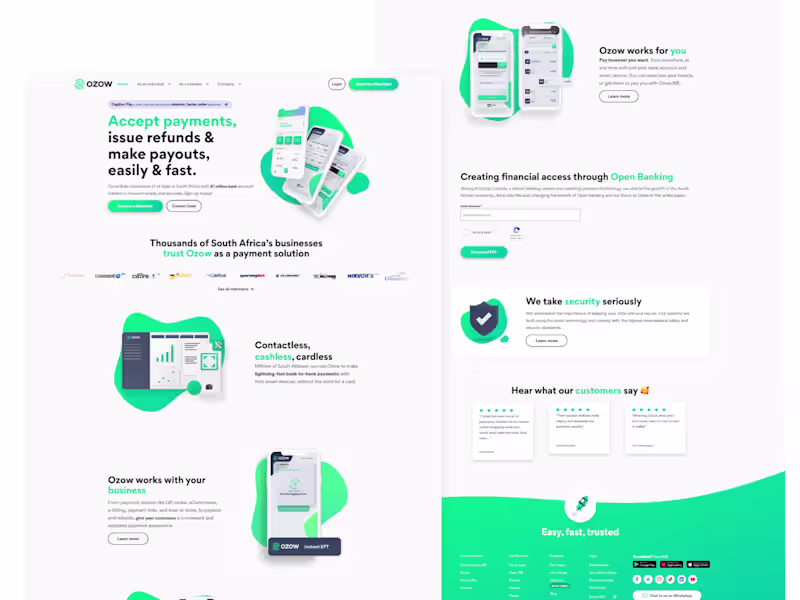 Cover image for Custom Webflow Development for Payment App (OZOW)