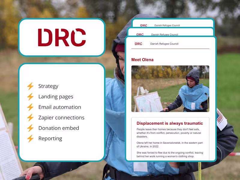 Cover image for Email automation success for a large international NGO