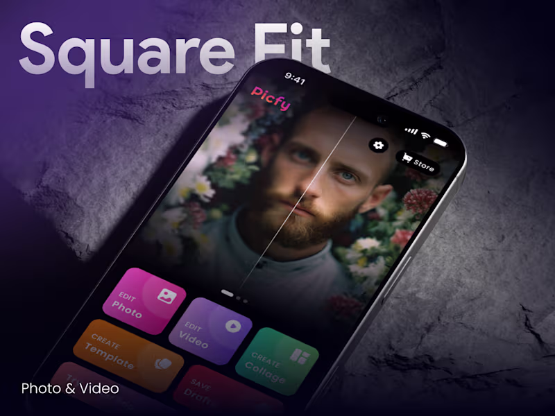 Cover image for Square Fit: Comprehensive Photo and Video Editing App