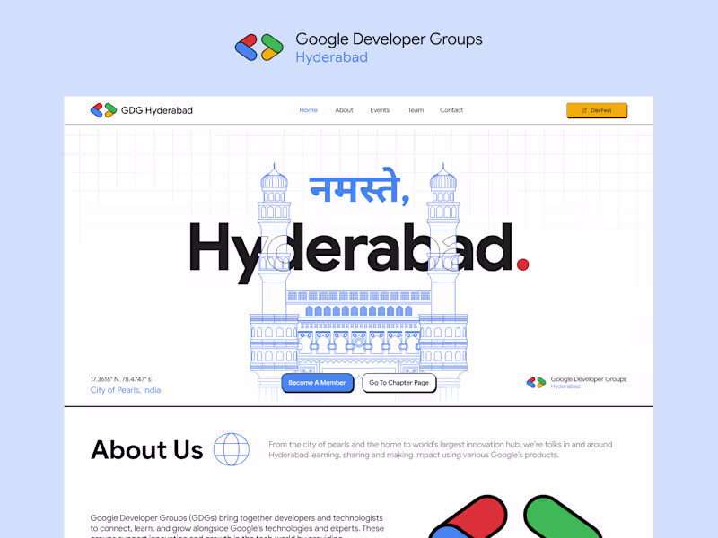 Cover image for Landing page for Google Developer