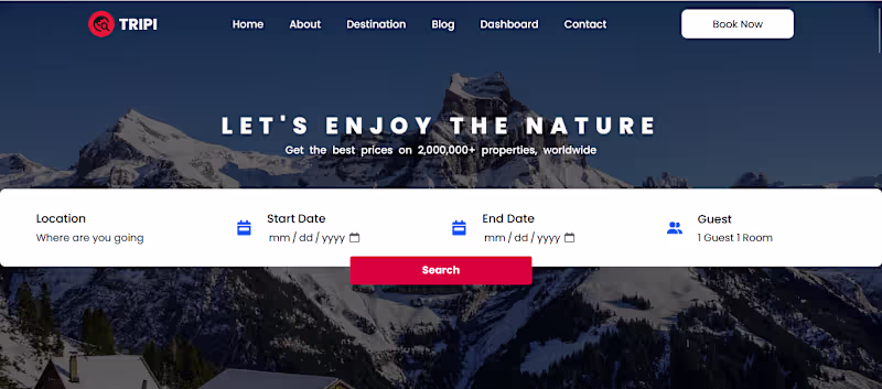 Cover image for A tourism-focused website built with Next.js, showcasing the...