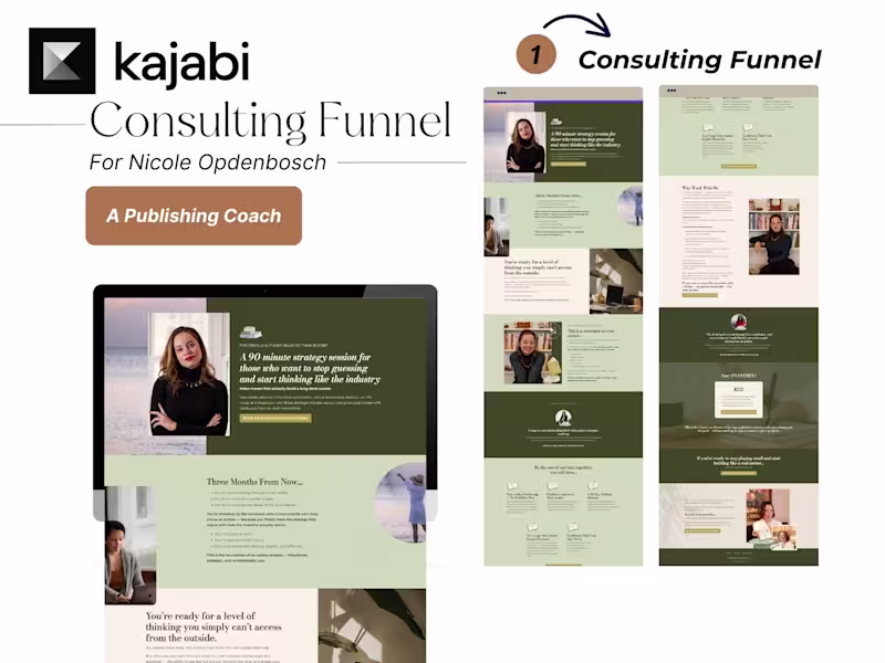 Cover image for Kajabi Sales Page Build for Publishing Executive