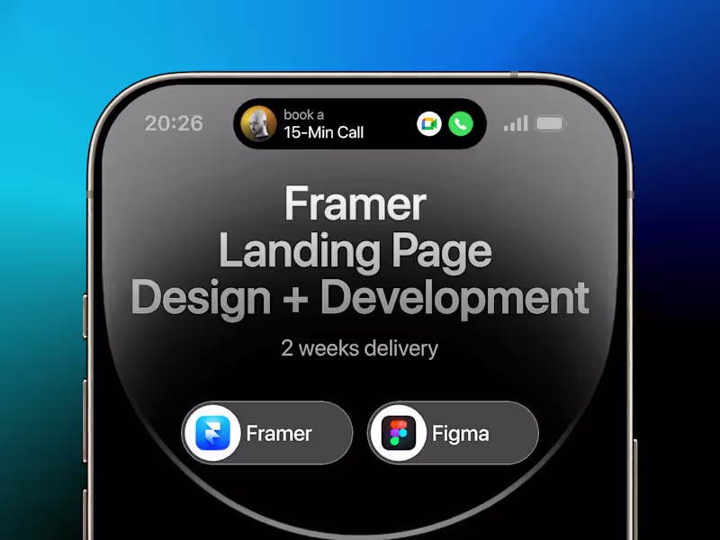 Cover image for Framer Landing Page Design & Development
