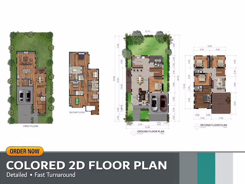 Cover image for Colored 2D Floor Plan Rendering from Client References