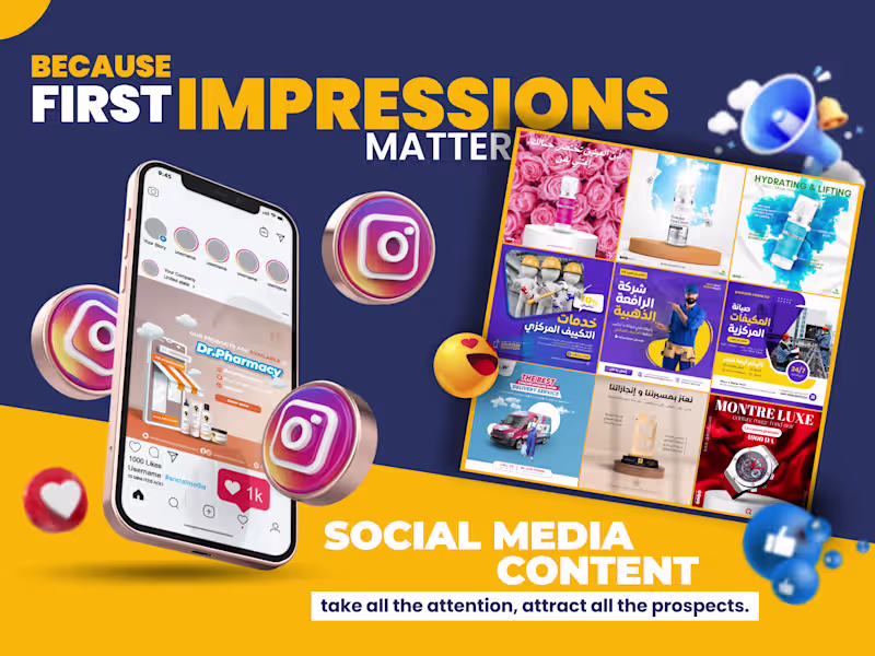 Cover image for Monthly Social Media Content Creation