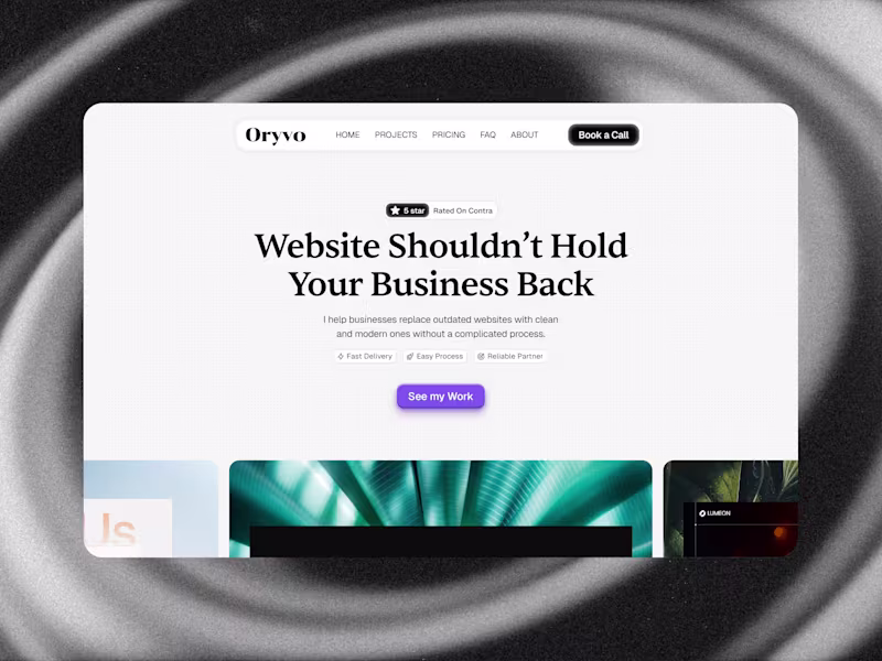 Cover image for Oryvo Personal Website Case Study