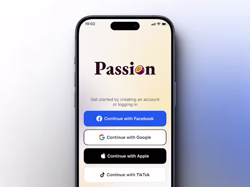 Cover image for Passion - a location based dating app