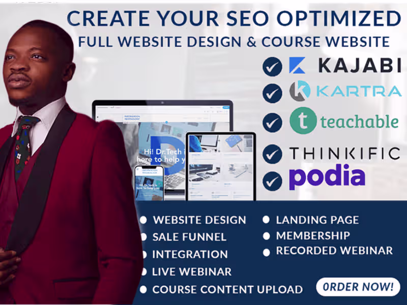 Cover image for I will design a responsive, SEO, Website for your business