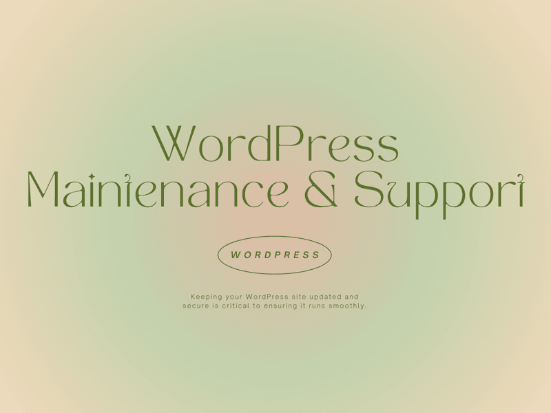 Cover image for Website Maintenance & Performance Optimization