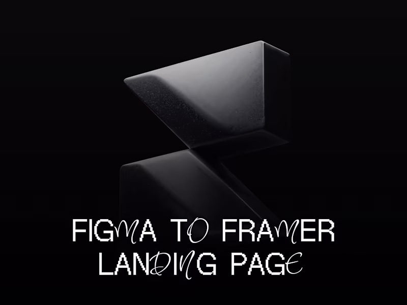 Cover image for Figma → Framer Landing Page
