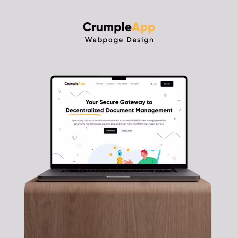 Cover image for Crumple App Website Design