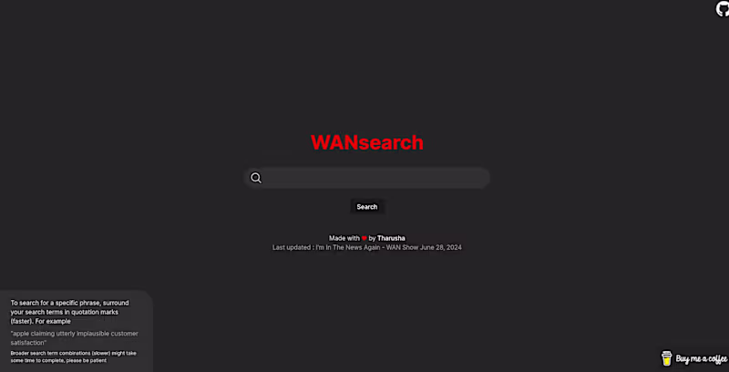Cover image for WANsearch