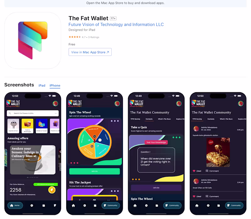 Cover image for The Fat Wallet Rewards Platform App Development