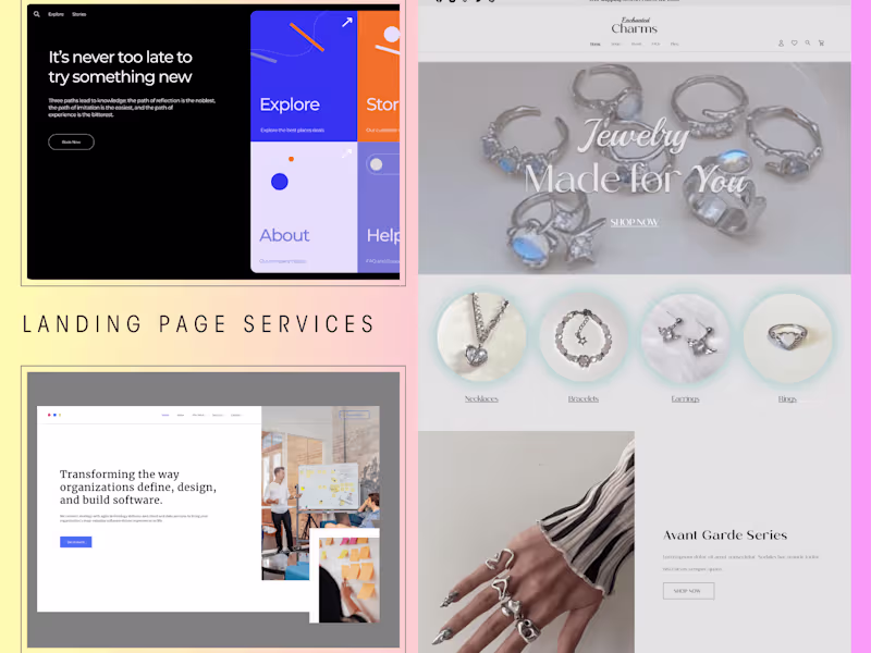 Cover image for Custom Landing Page Design with Interactive Prototypes