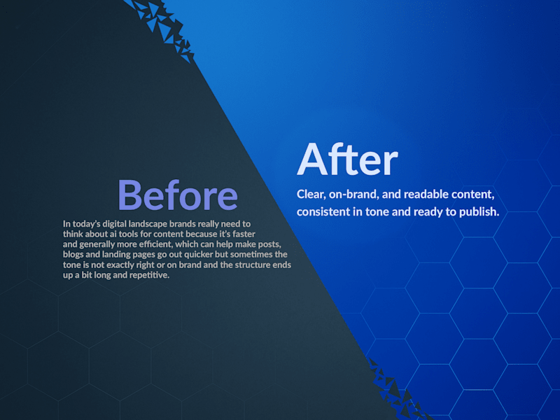Cover image for Content Editing Copywriting – Before/After