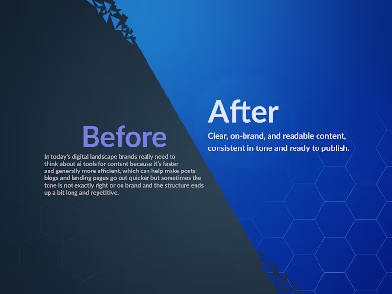 Cover image for Content Editing Copywriting – Before/After