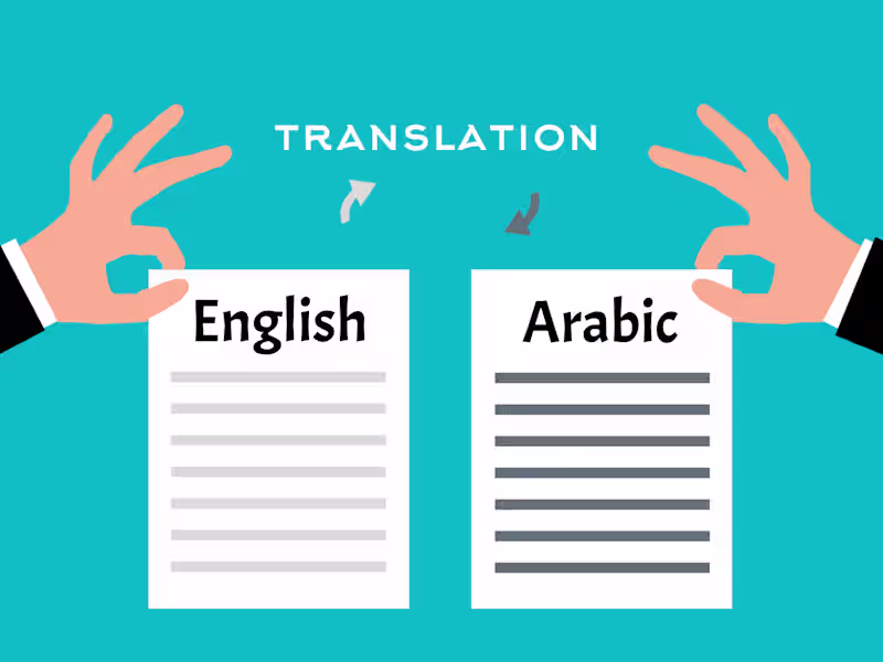 Cover image for English <> Arabic Accurate Translation and Localization