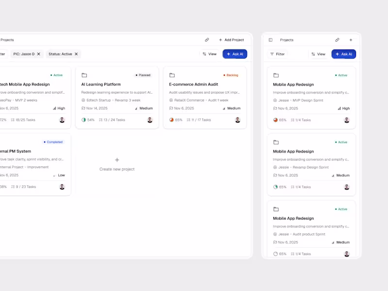 Cover image for Project dashboard and mobile responsive ✨ Focus here wasn’t ...