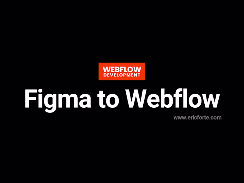 Cover image for Figma to Webflow Development