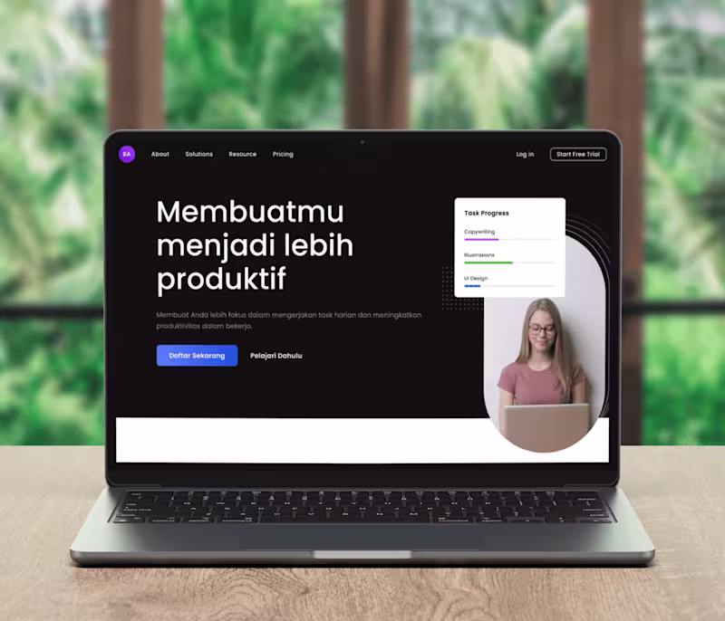 Cover image for Productivity App - UI/UX Website Design