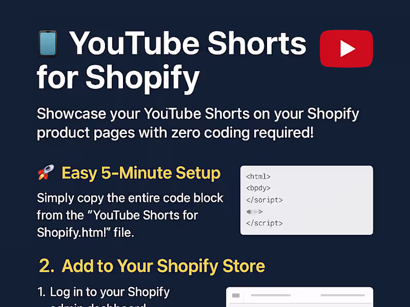 Cover image for YouTube Shorts Integration for Shopify