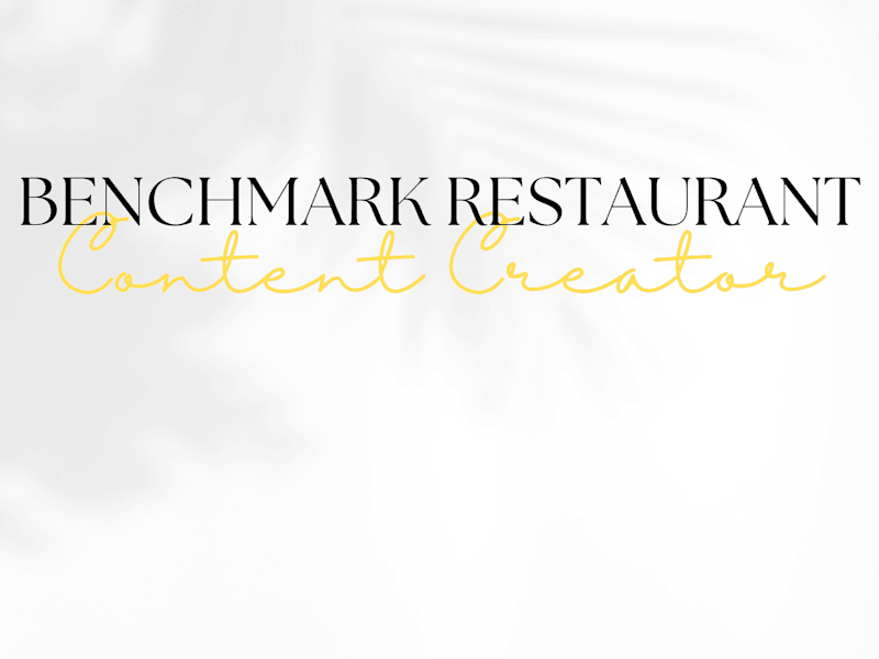 Cover image for Benchmark Restaurant