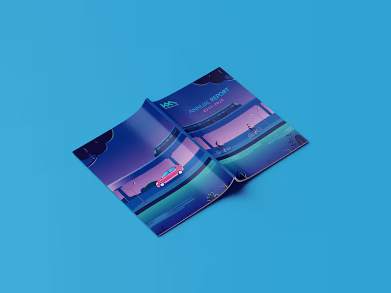 Cover image for Annual report cover & inner layout for KMRL