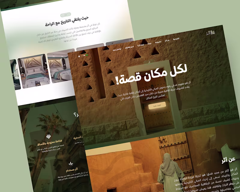 Cover image for Athar - Arabic Hotel website