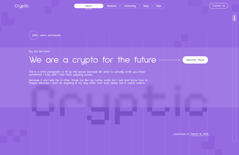 Cover image for Cryptic - A crypto for the future