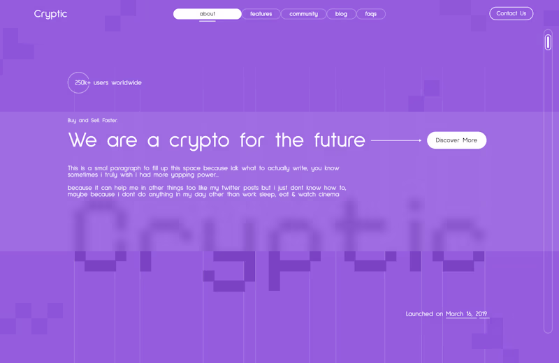 Cover image for Cryptic - A crypto for the future